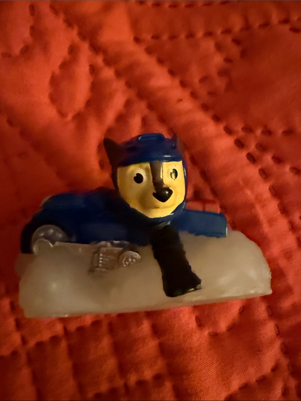 Paw Patrol Pup on motorcycle
 Cartoon Dog Figure on White Base